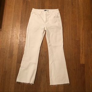 Just Black White Crop Flare Jeans size 28